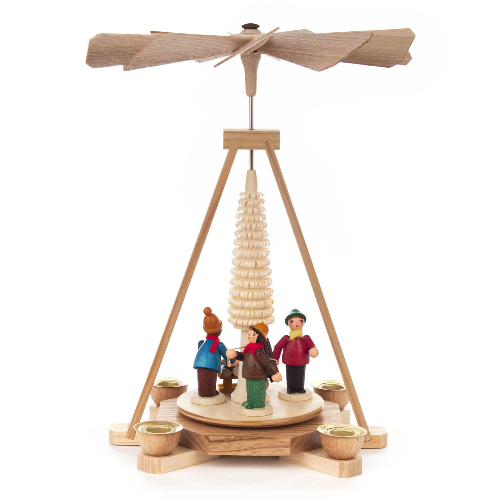Pyramide mit Waldleuten farbig
