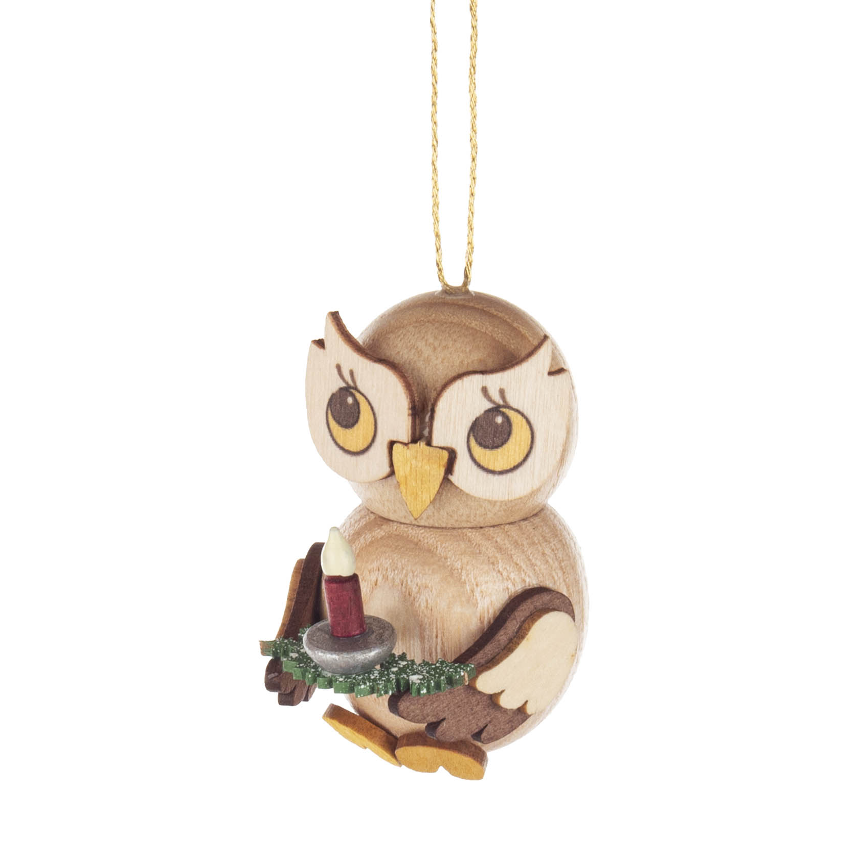 Behang Eulenkind mit Kerze auf Zweig im Dregeno Online Shop günstig kaufen