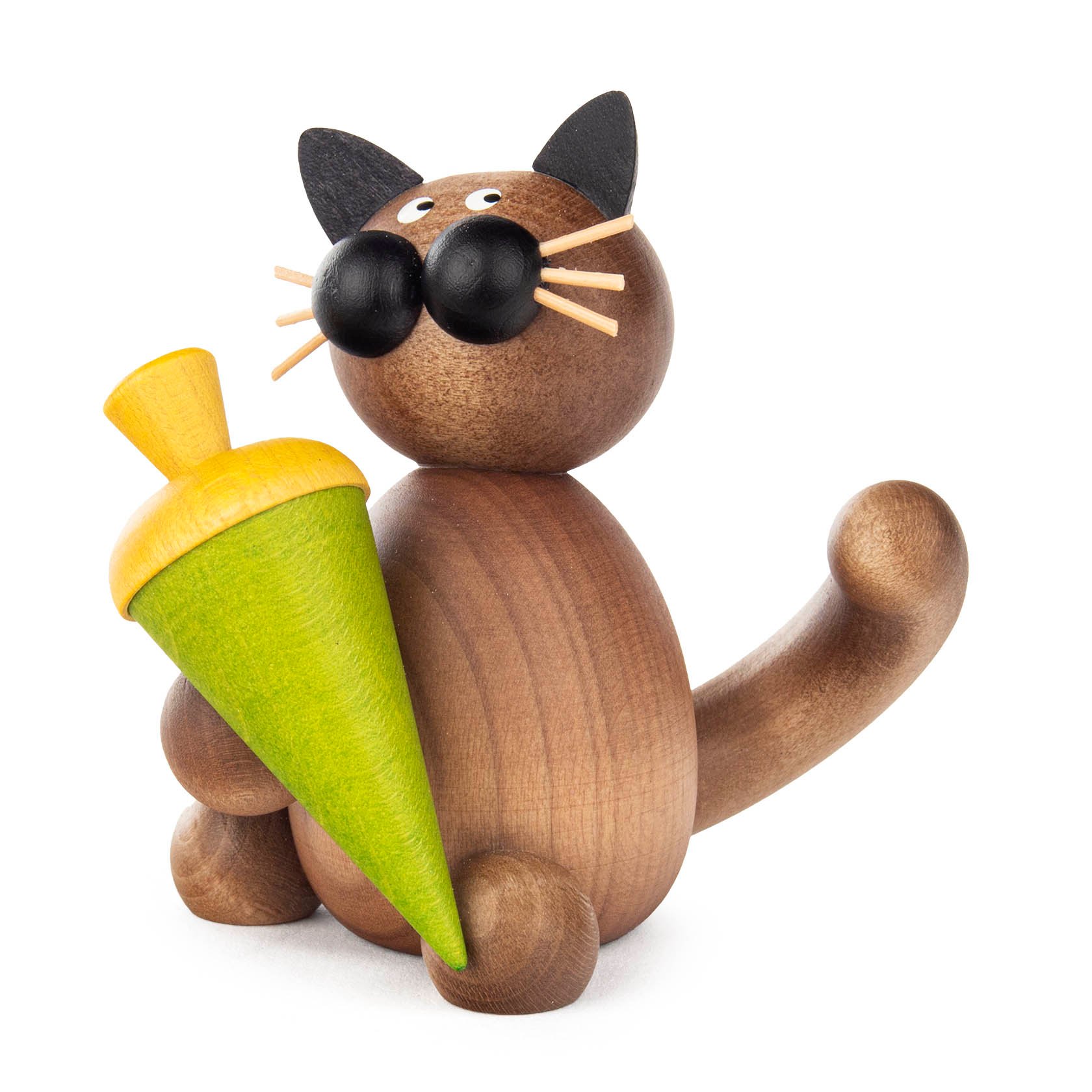 Katze Karli, grau-schwarz mit Schultüte im Dregeno Online Shop günstig kaufen