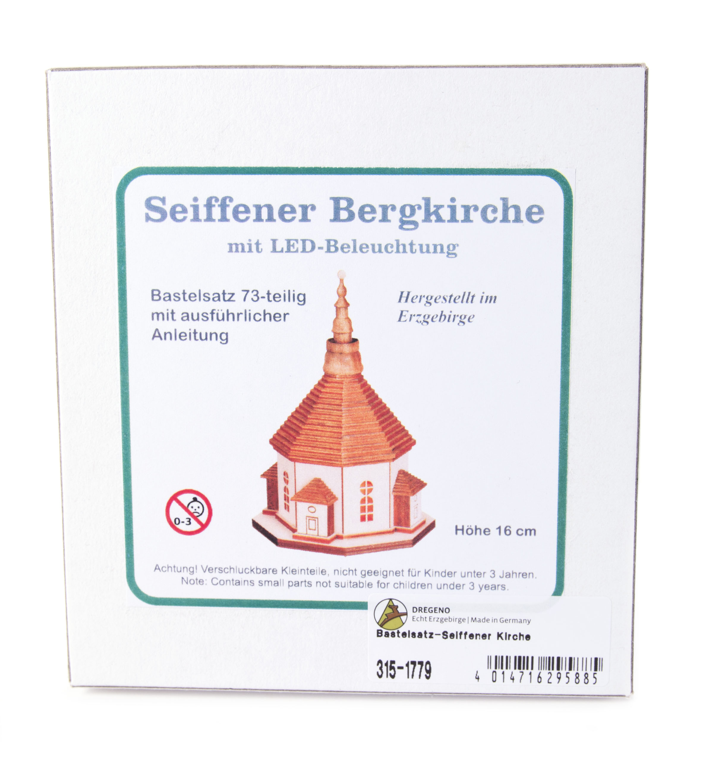 Bastelsatz-Seiffener Kirche  10x15x10cxm