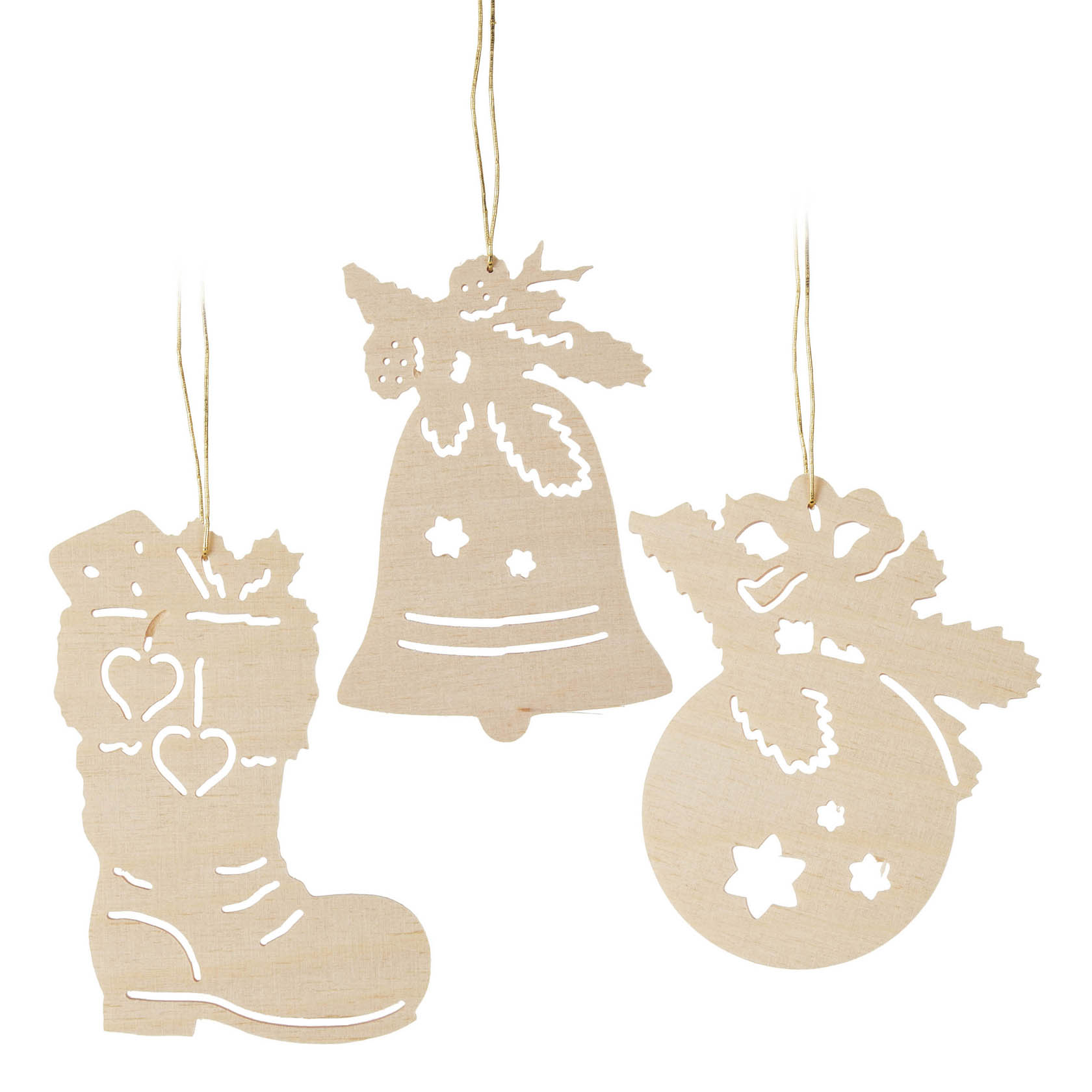 Baumbehang sortiert (3) (Motive:Stiefel, Glocke,Kugel) im Dregeno Online Shop günstig kaufen