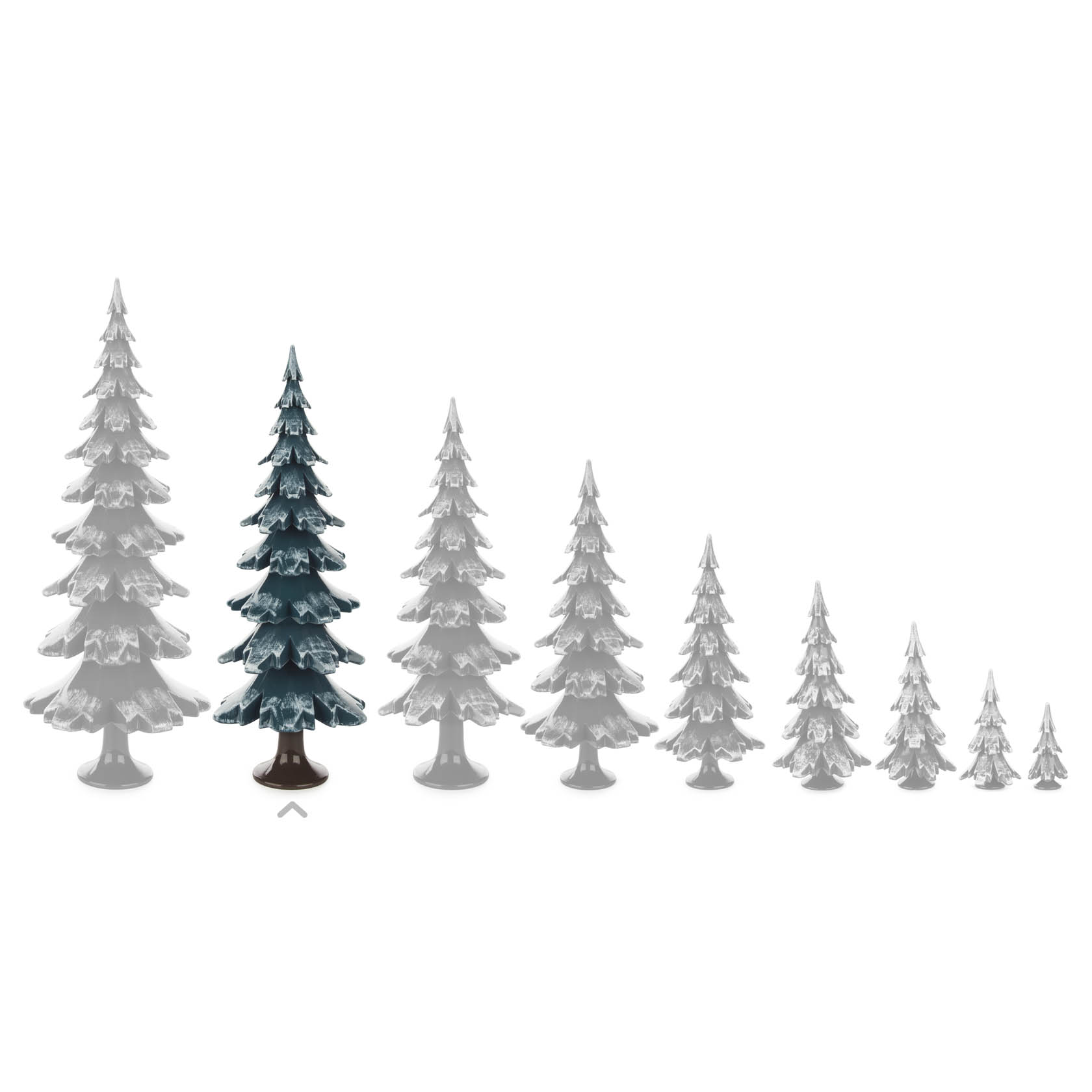 Massivholzbaum grün/weiß 33 cm