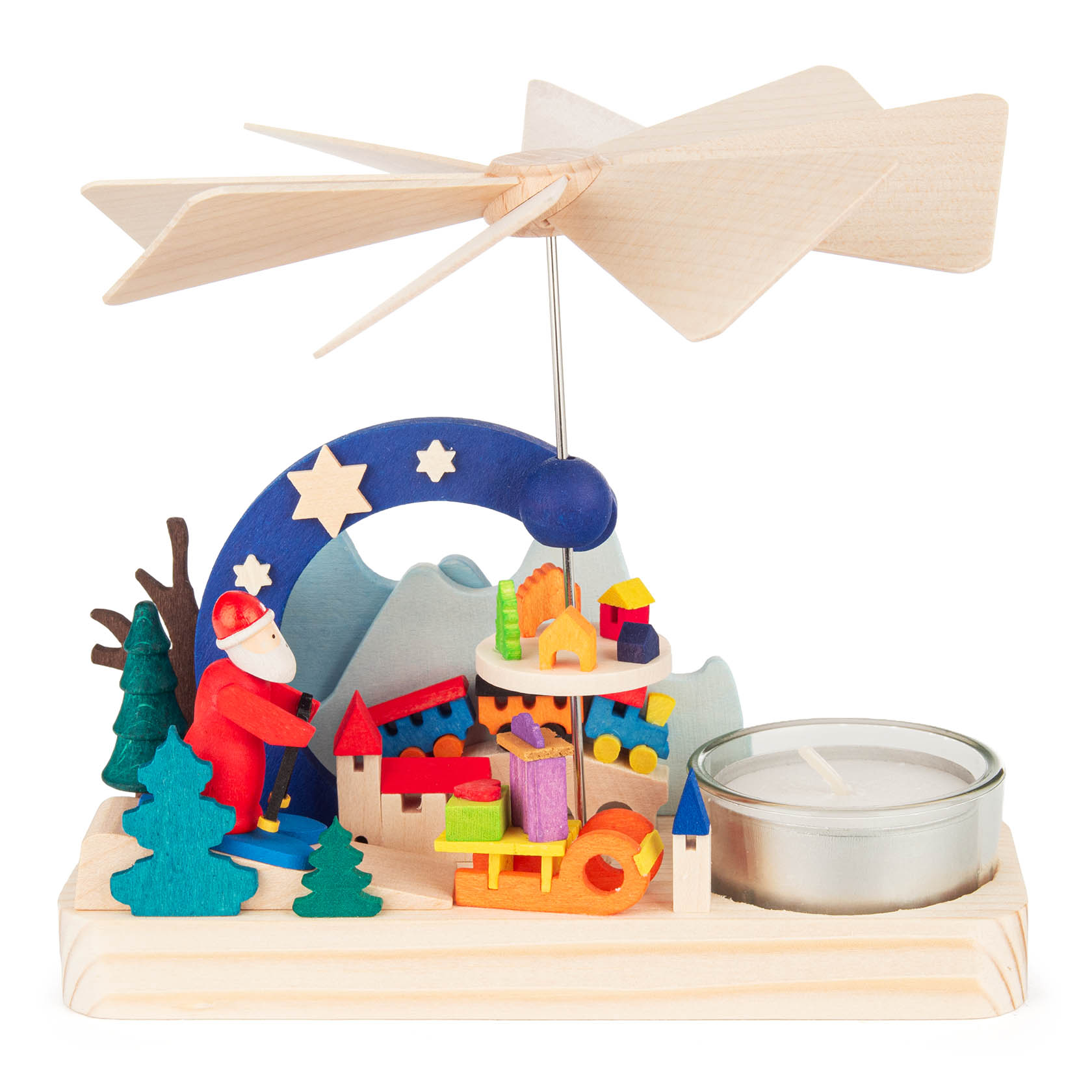 Pyramide mit Weihnachtsmann für 1 Teelicht im Dregeno Online Shop günstig kaufen