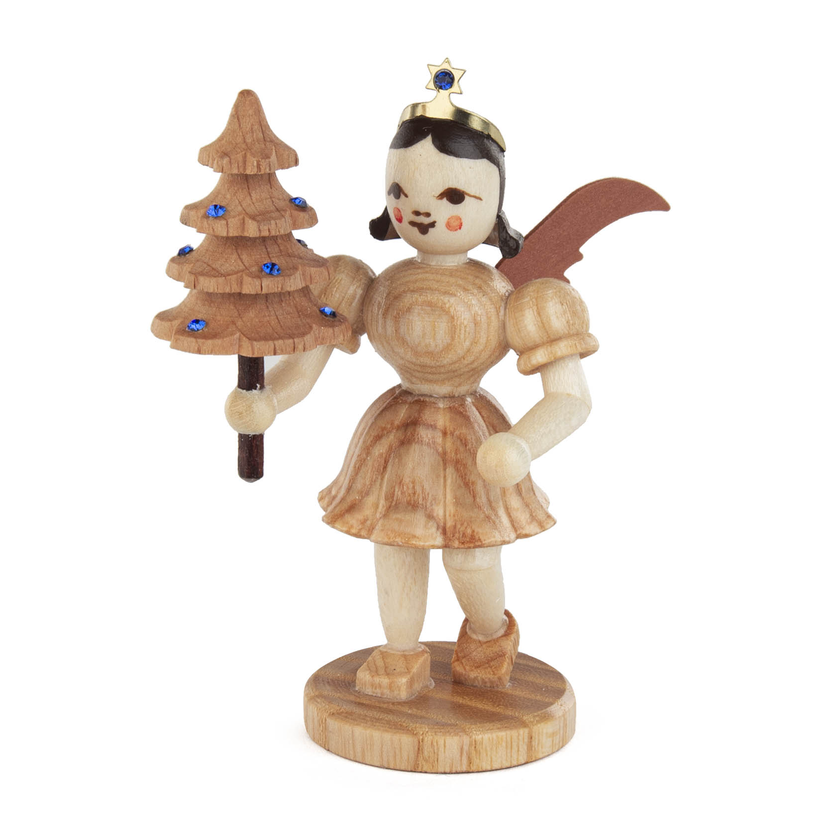 Engel mit Bäumchen, natur mit Preciosa-Kristallen im Dregeno Online Shop günstig kaufen