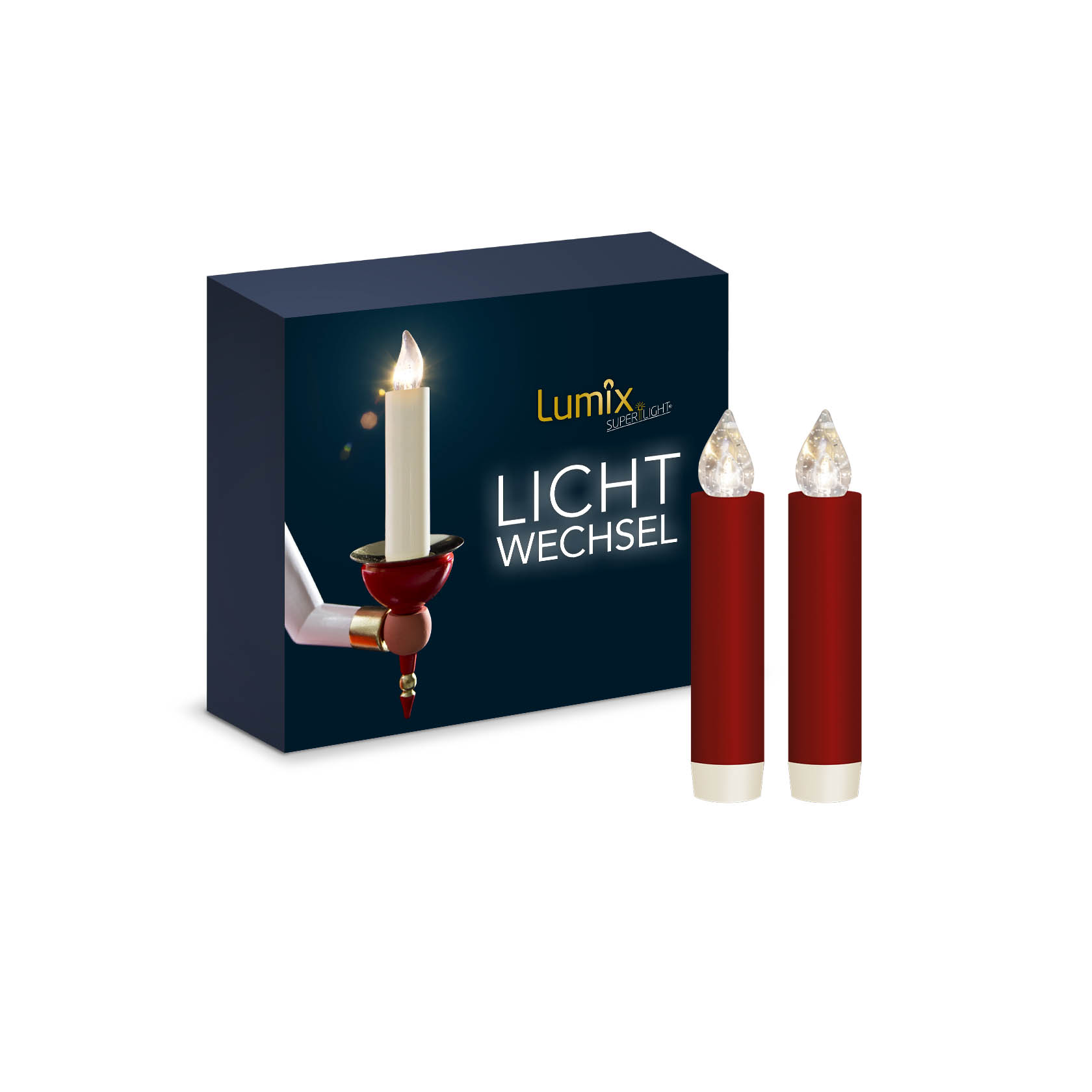 LUMIX CLASSIC MINI S -superlight- rot, Erweiterungs-Set, 2 Kerzen, 2 Batterien im Dregeno Online Shop günstig kaufen