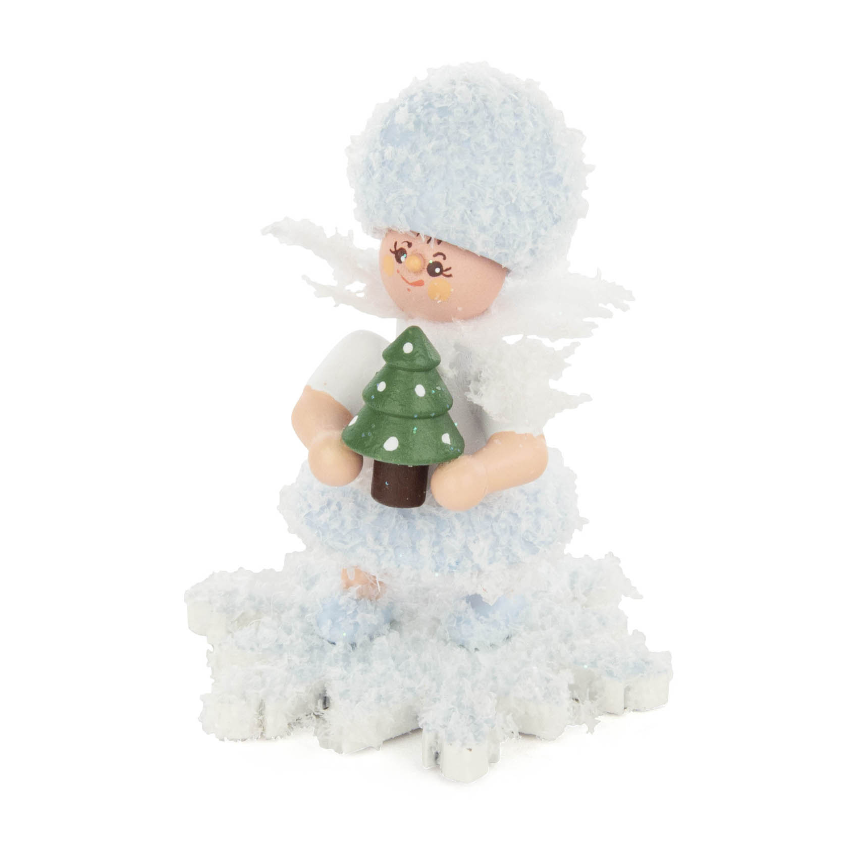 Schneeflöckchen mit Weihnachtsbaum
