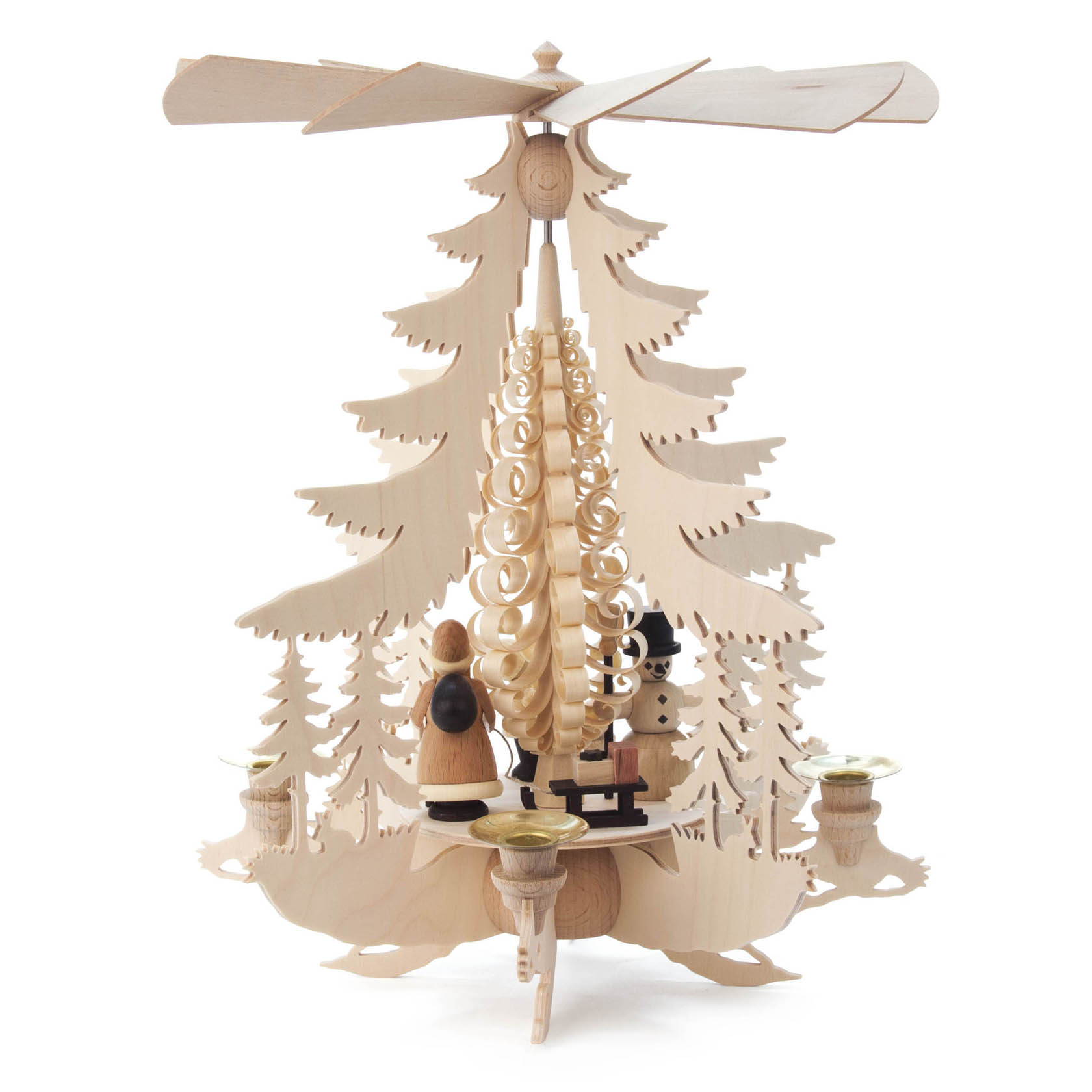Pyramide mit Weihnachtsfiguren, für Kerzen d=14mm