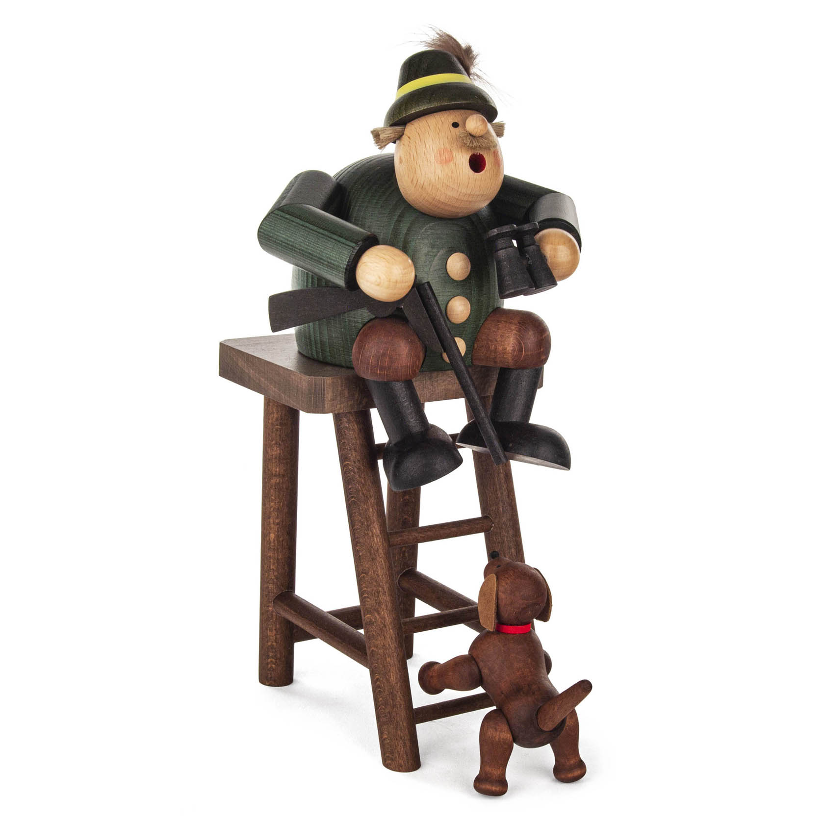 Räuchermann Jäger auf Hochsitz 27cm