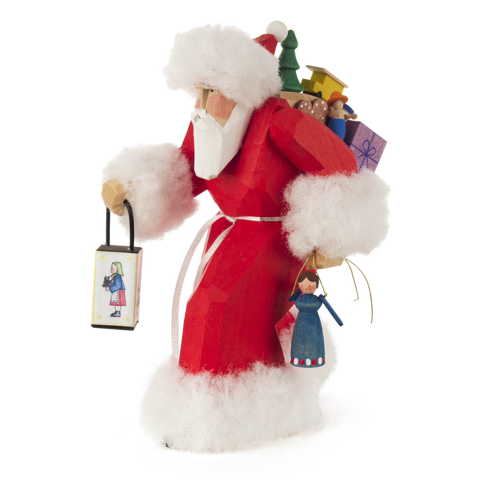 Weihnachtsmann mit Laterne geschnitzt rot im Dregeno Online Shop günstig kaufen
