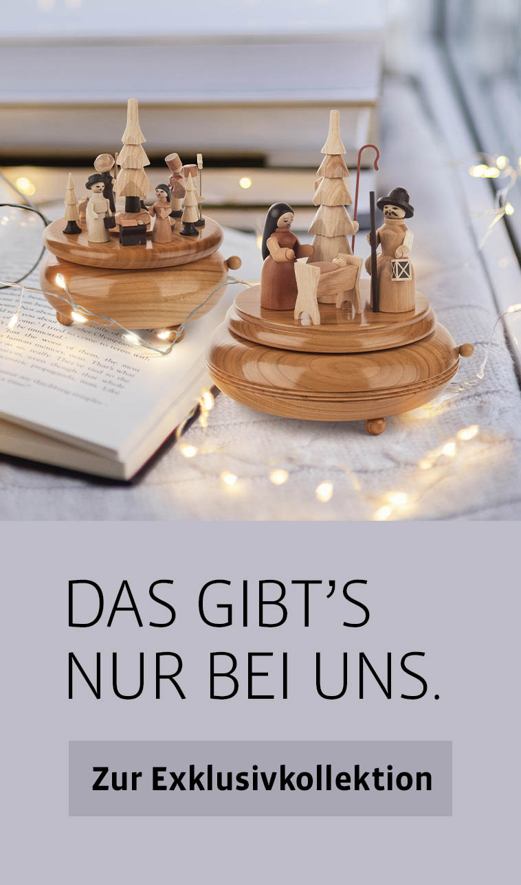 Exklusivkollektion: Spieldosen mit Krippefiguren
