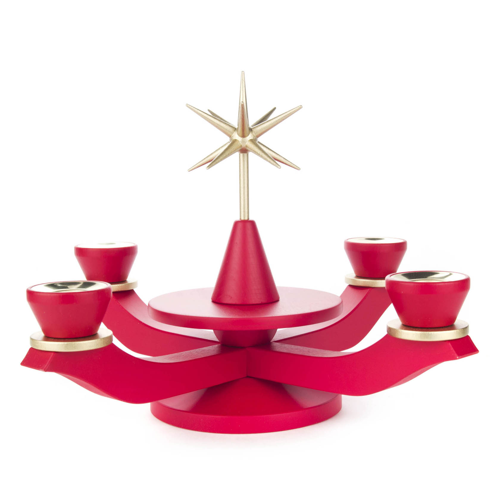 Adventsleuchter mit Stern, rot, für Kerzen d=22mm im Dregeno Online Shop günstig kaufen