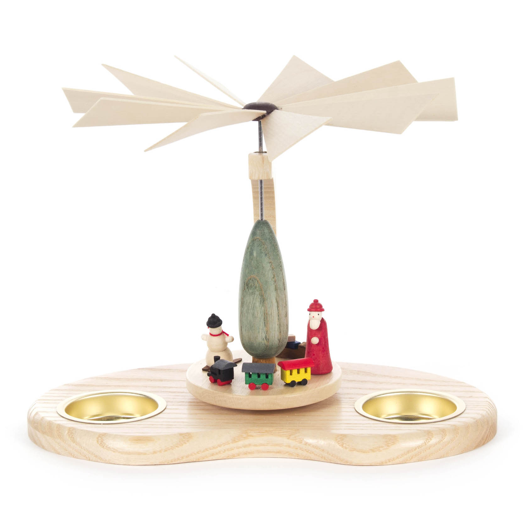 Pyramide mit Weihnachtsmann und Eisenbahn, für Teelichte im Dregeno Online Shop günstig kaufen