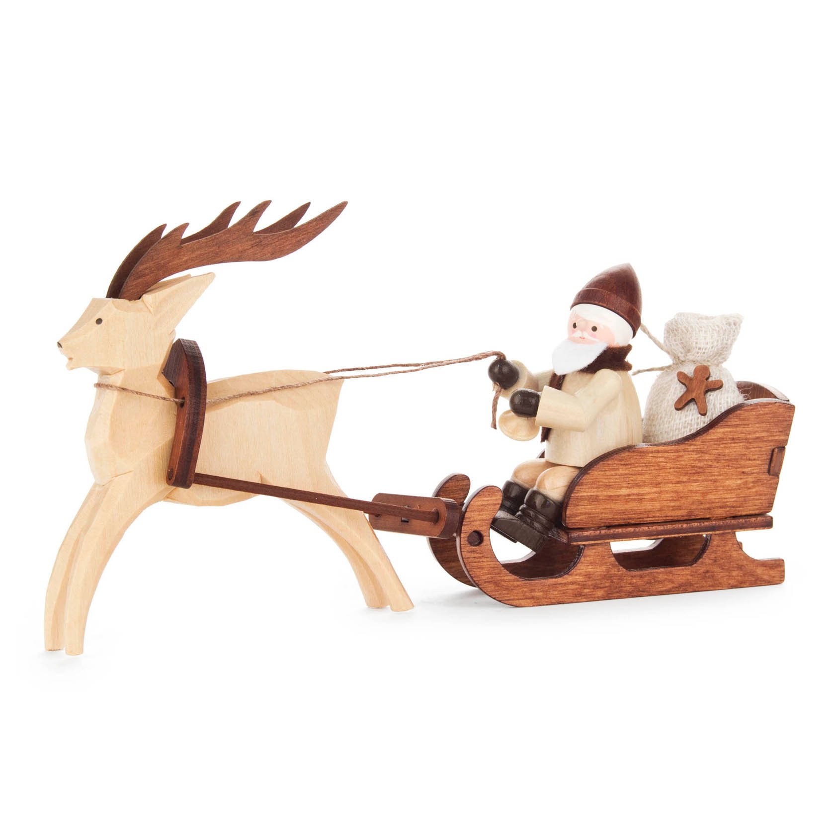 Nikolaus im Rentierschlitten natur im Dregeno Online Shop günstig kaufen