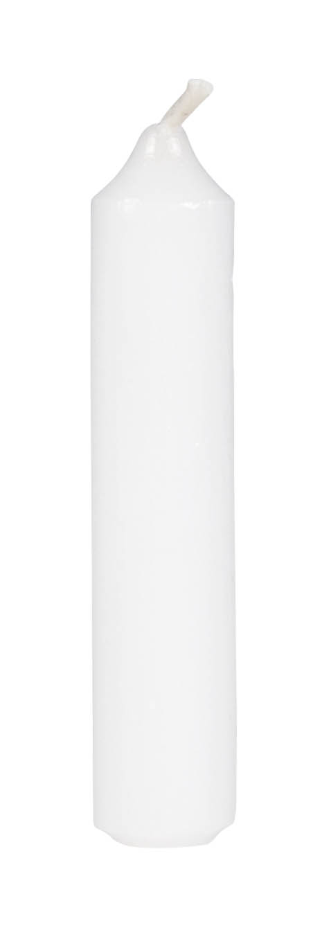 Pyramidenkerzen 14 mm weiß (24)  
