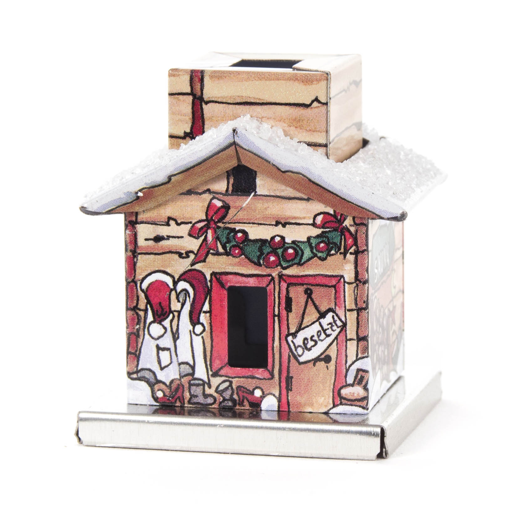 Mini-Räucherhaus im Geschenkkarton aus Metall