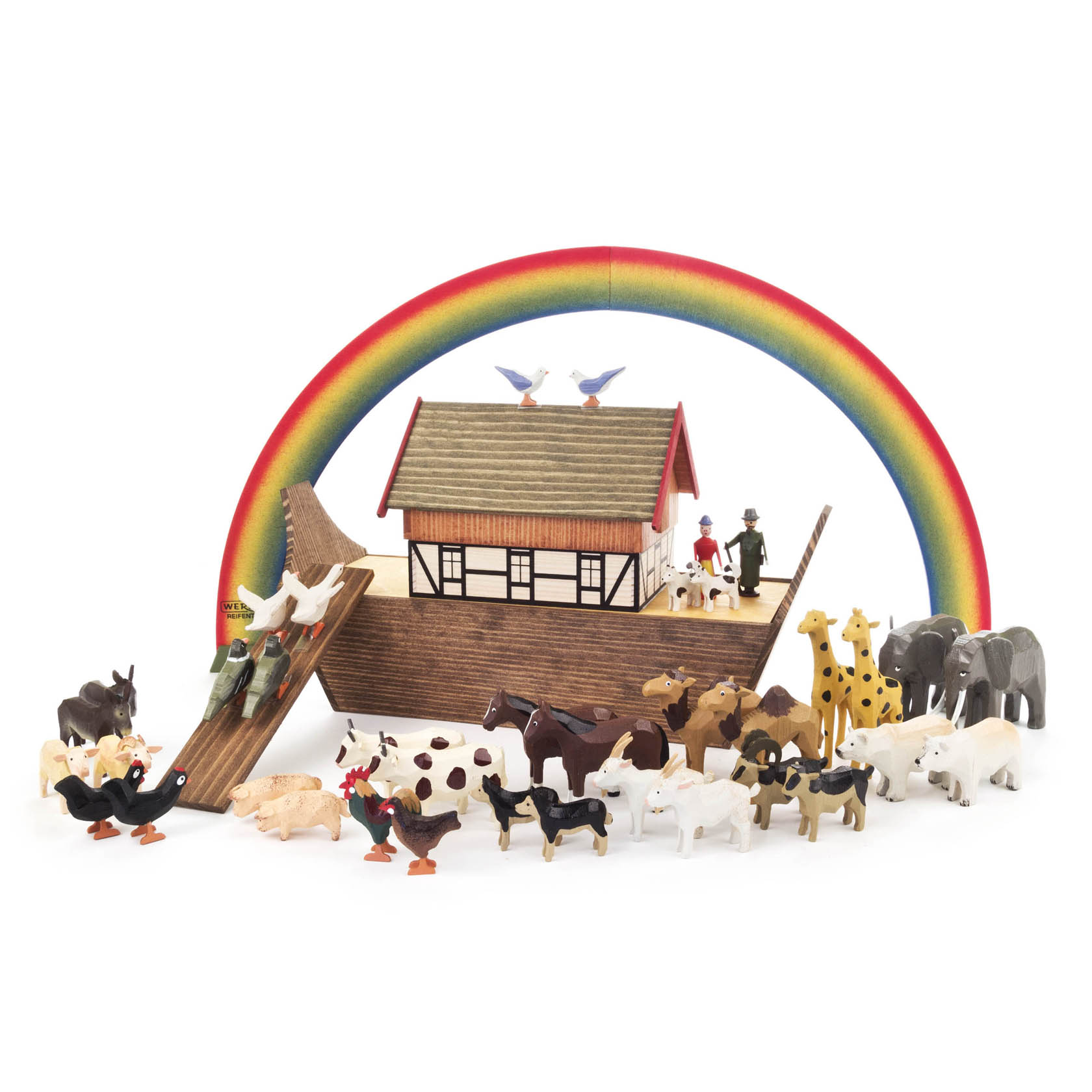 Arche Noah mit 36 Tieren und 2 Figuren  Größe 4
