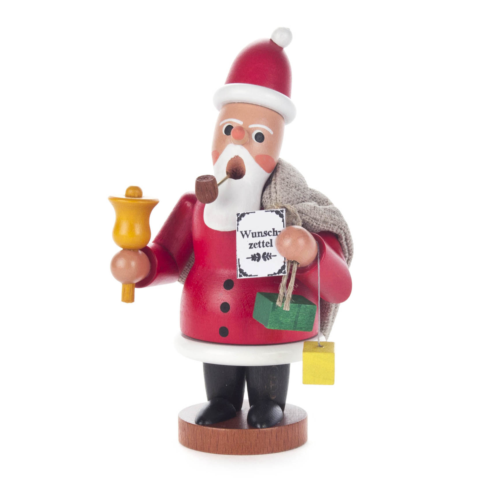 Räuchermann Weihnachtsmann mit Jutesack