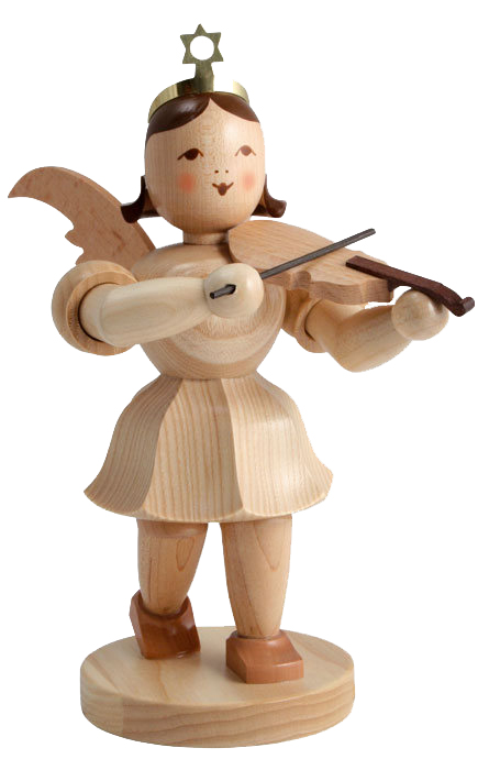 Engel 20cm mit Violine, natur  