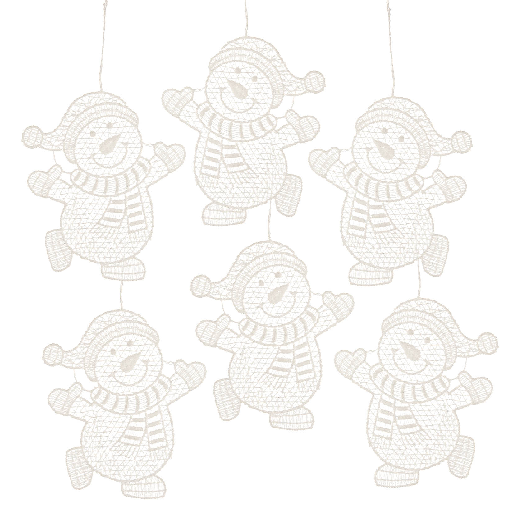 Behang Schneemann 6-teilig 6x 290771  Plauener Spitze im Dregeno Online Shop günstig kaufen