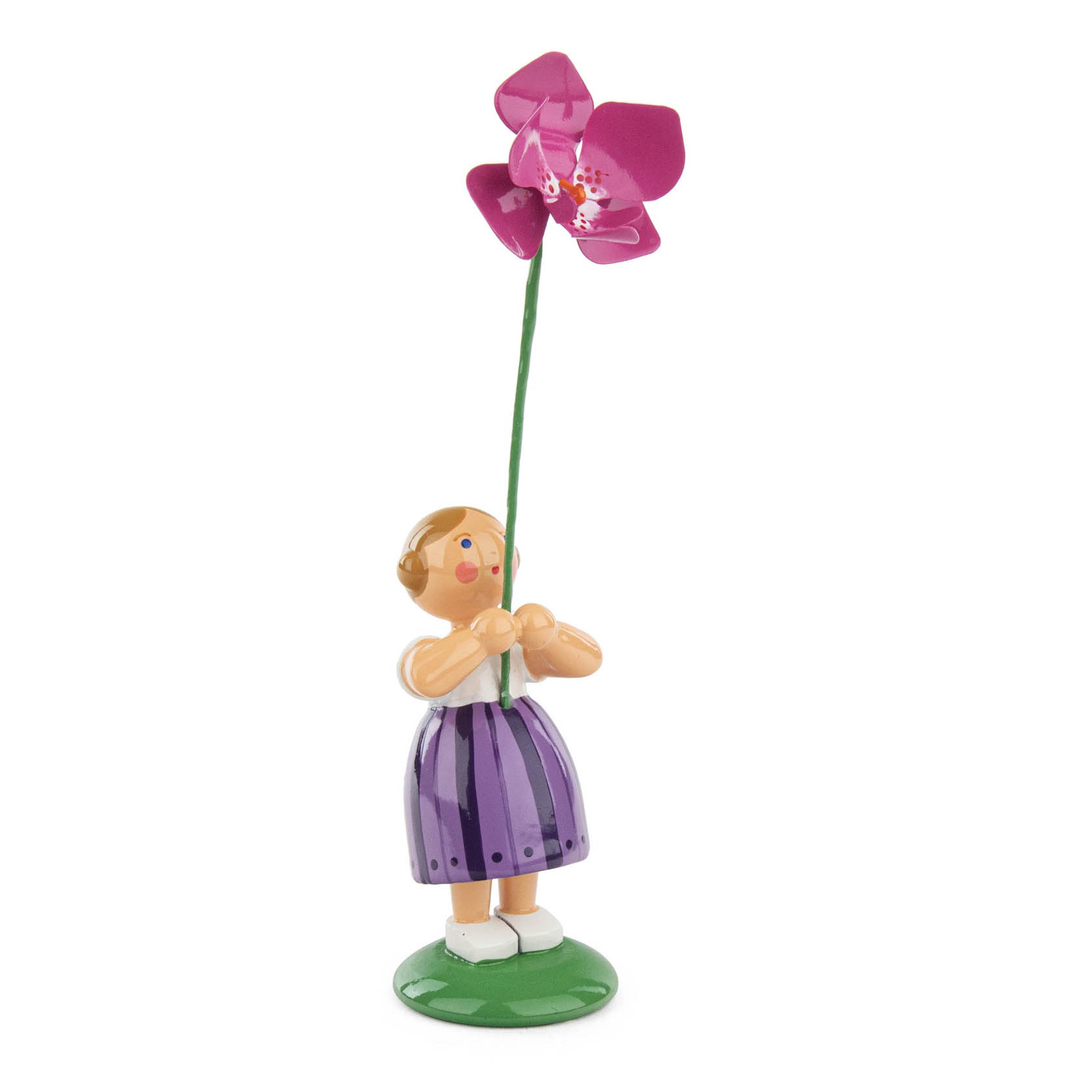 Blumenmädchen mit pinker Orchidee