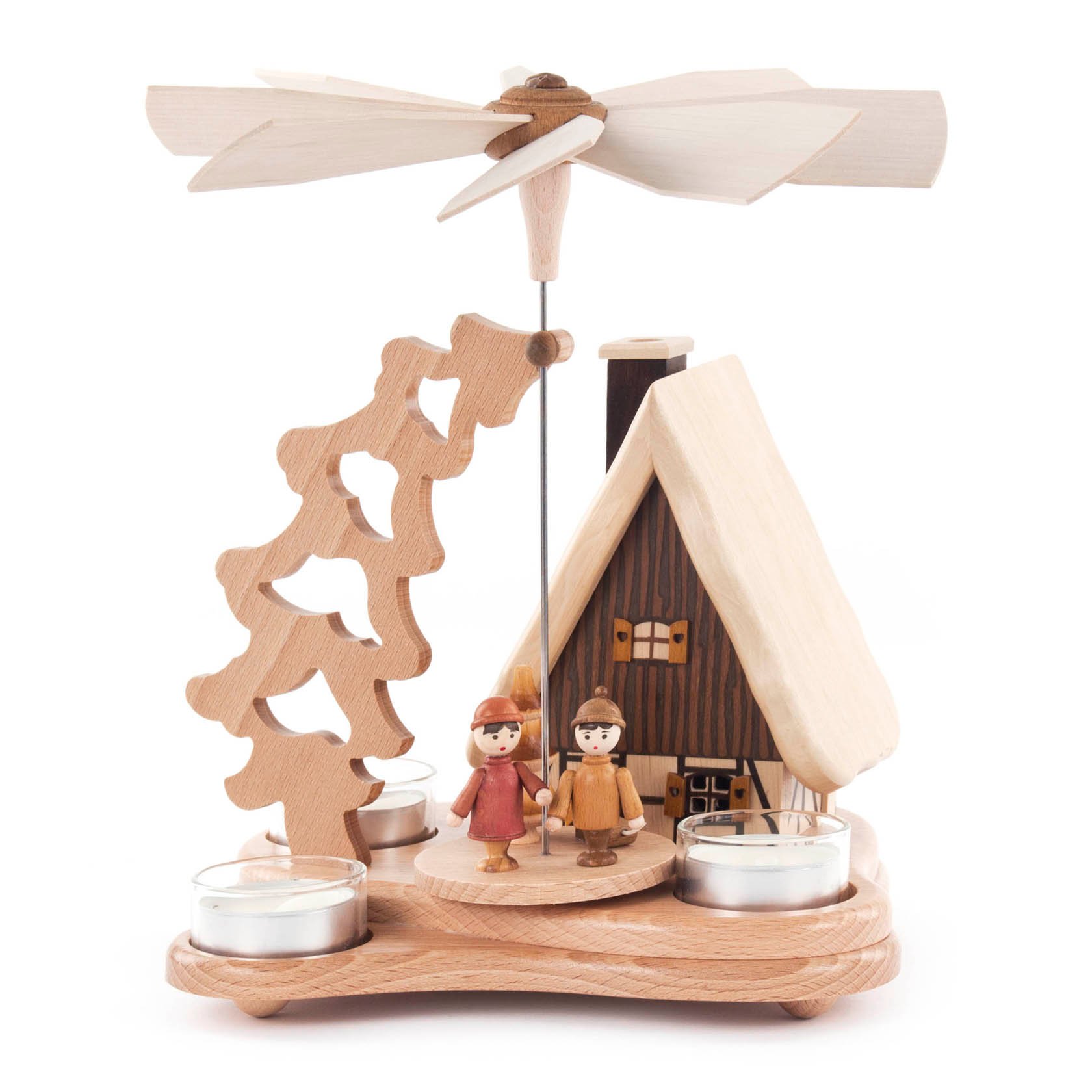 Pyramide mit Räucherhaus, für Teelichte im Dregeno Online Shop günstig kaufen