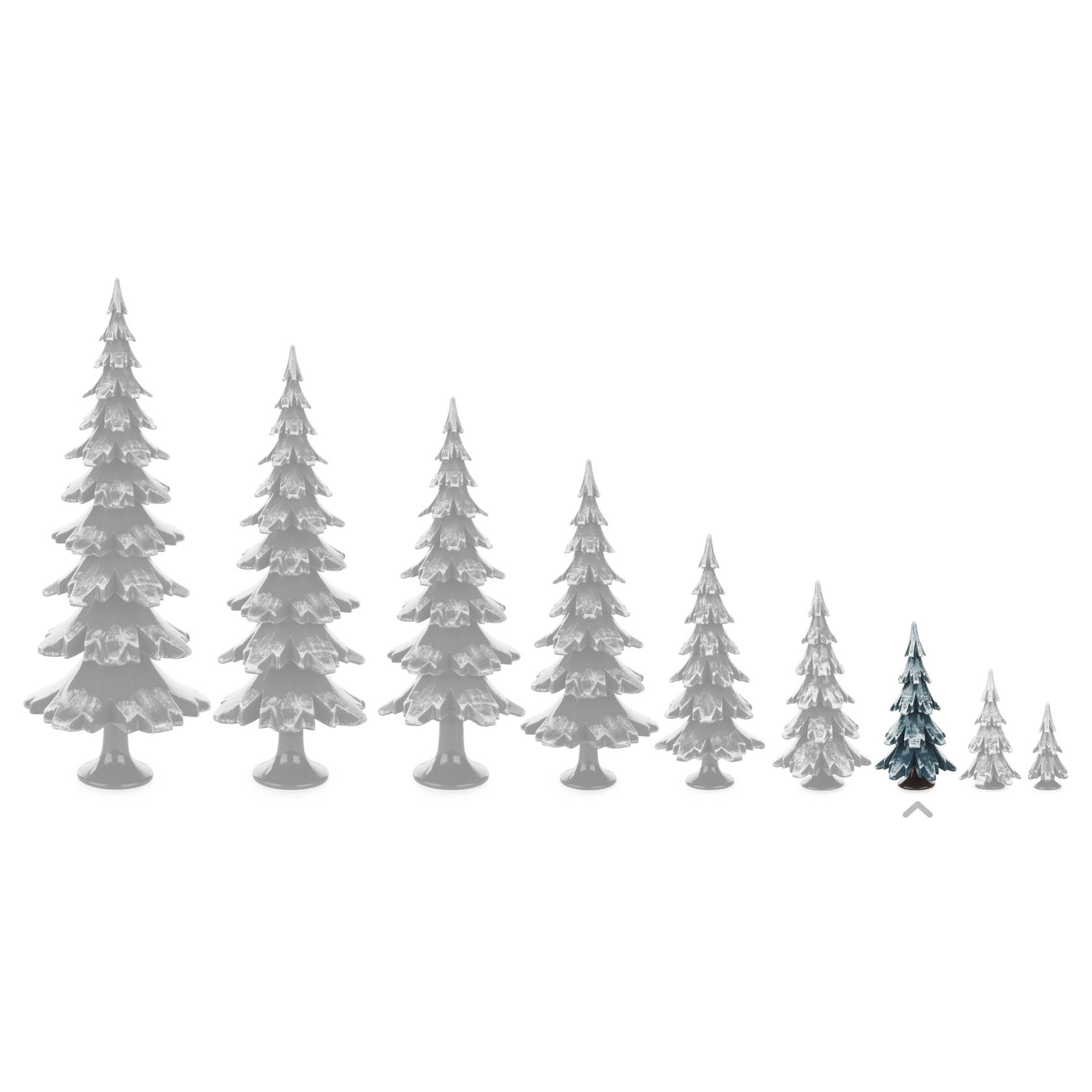 Massivholzbaum grün/weiß 12,5 cm