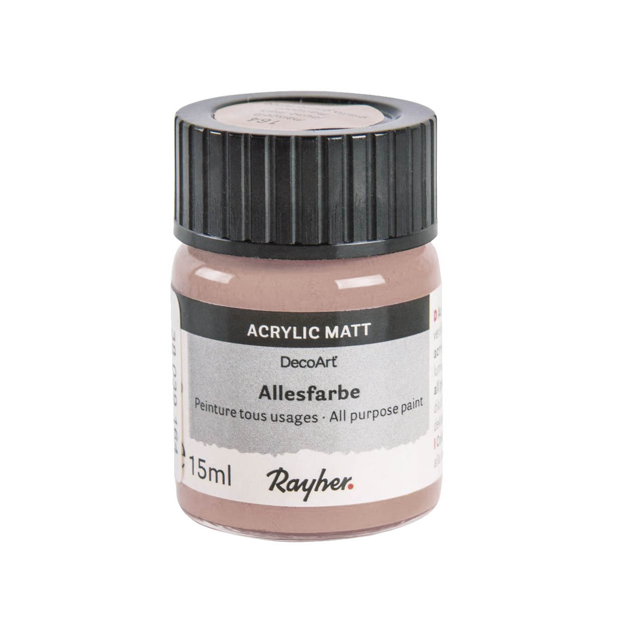 Kleine 15 ml Flasche mit Allesfarbe in mattem Acryl von Rayher, geeignet für verschiedene Oberflächen. im Dregeno Online Shop günstig kaufen