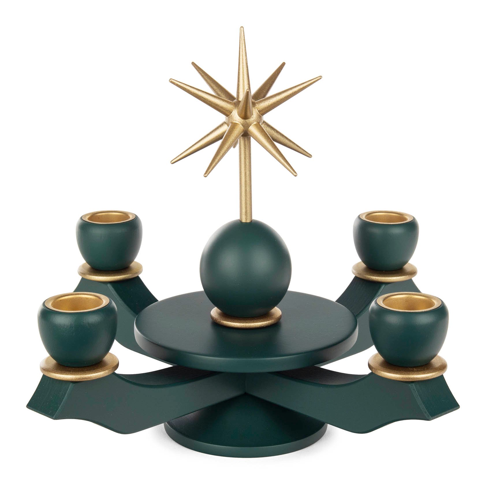 Adventsleuchter mit Stern grün für Wachskerzen D=22 mm im Dregeno Online Shop günstig kaufen