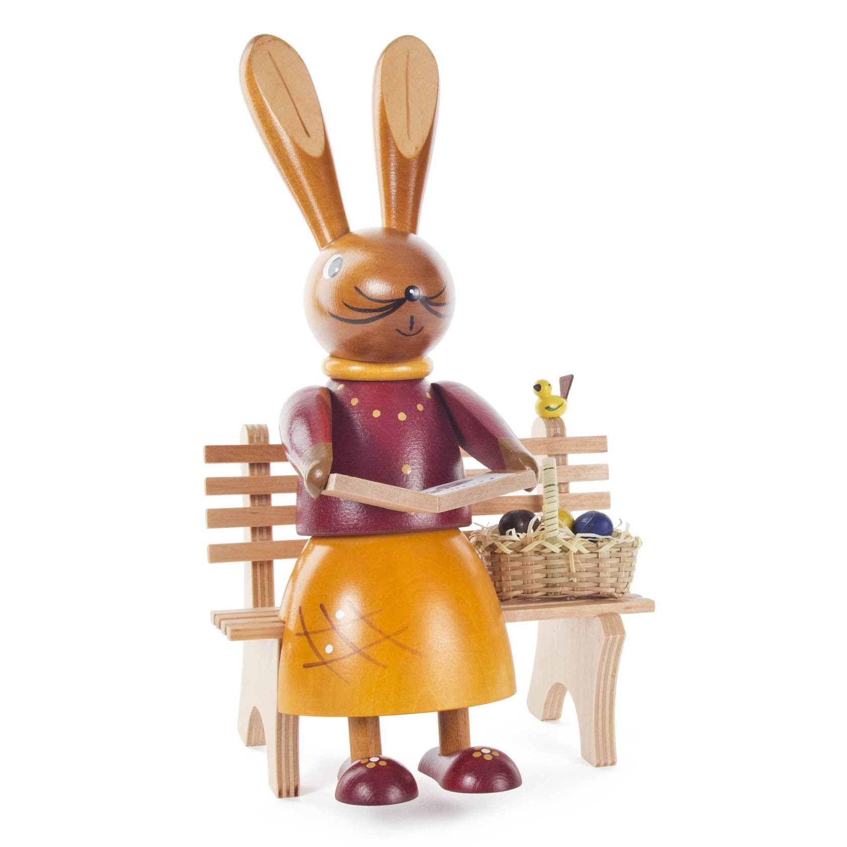 Häsin auf Bank braun/gelb im Dregeno Online Shop günstig kaufen