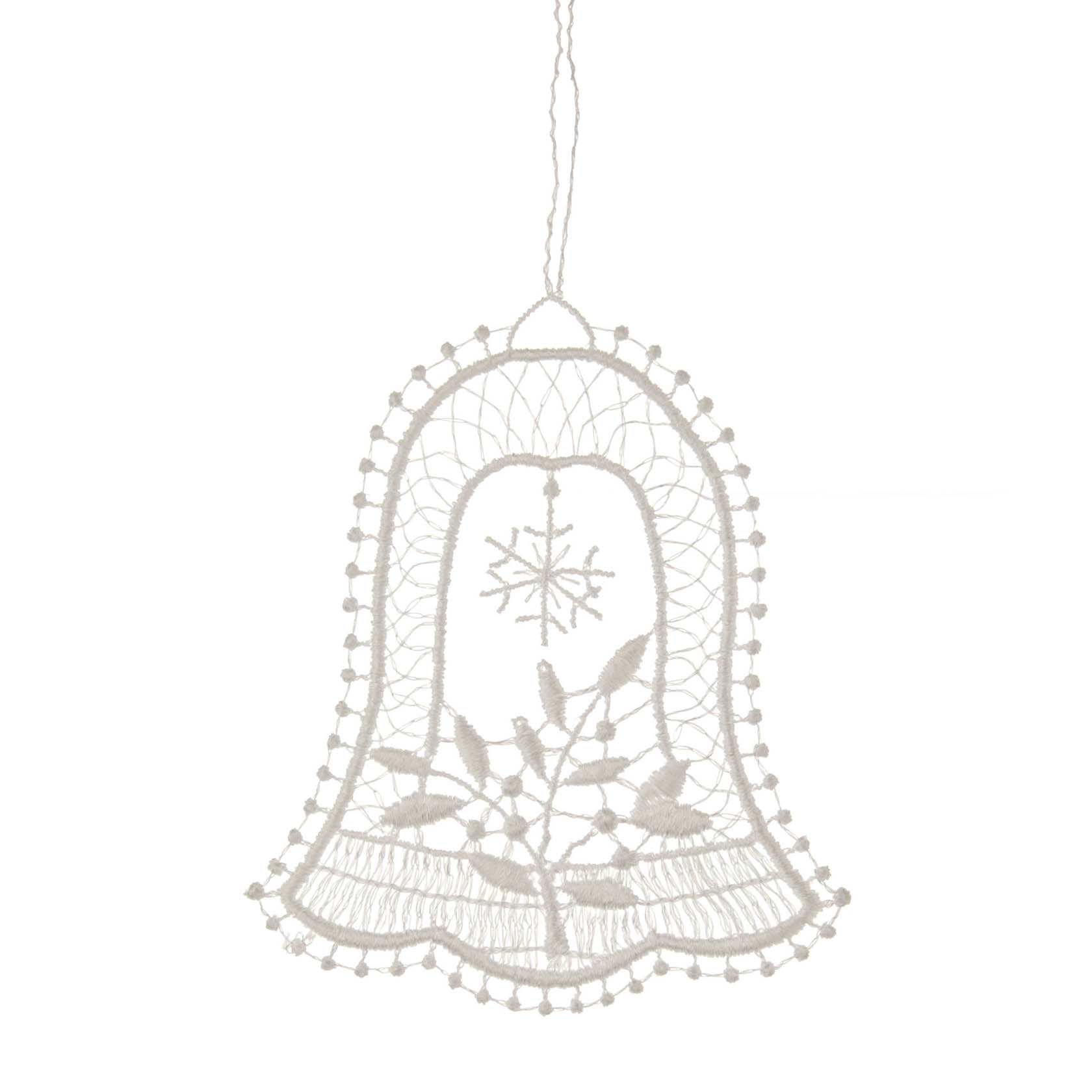 Behang Glocke mit Mistelzweig Plauener Spitze