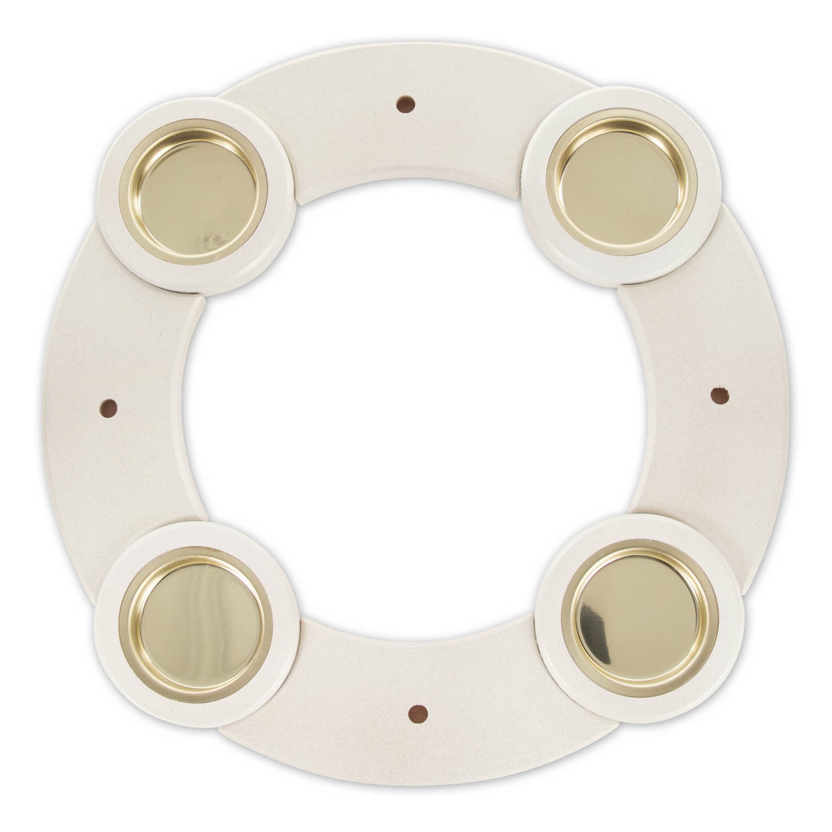 Vario-Tischleuchter 24cm weiß/gold für Teelichte