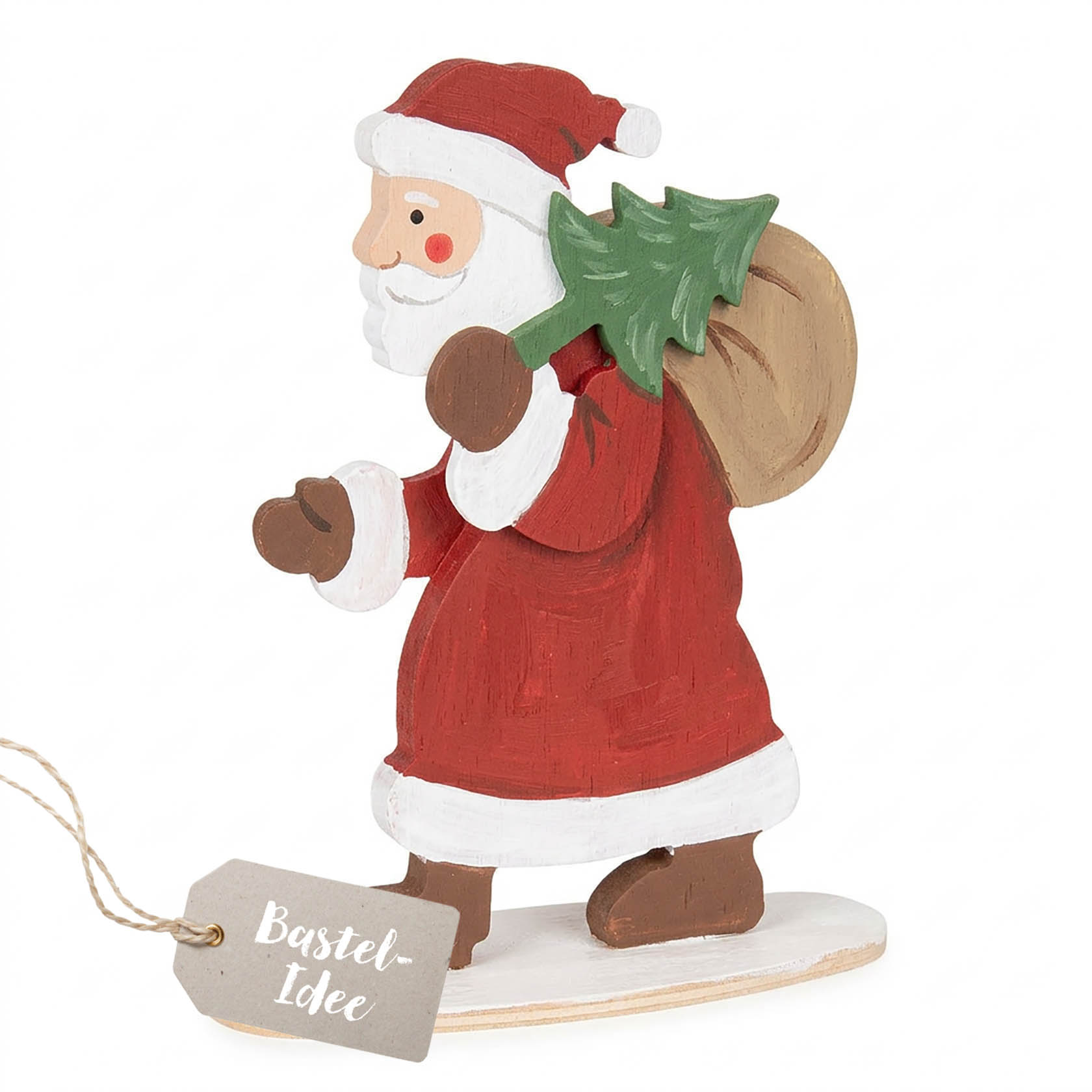 Bastelset Flachfigur 14cm Weihnachtsmann im Dregeno Online Shop günstig kaufen