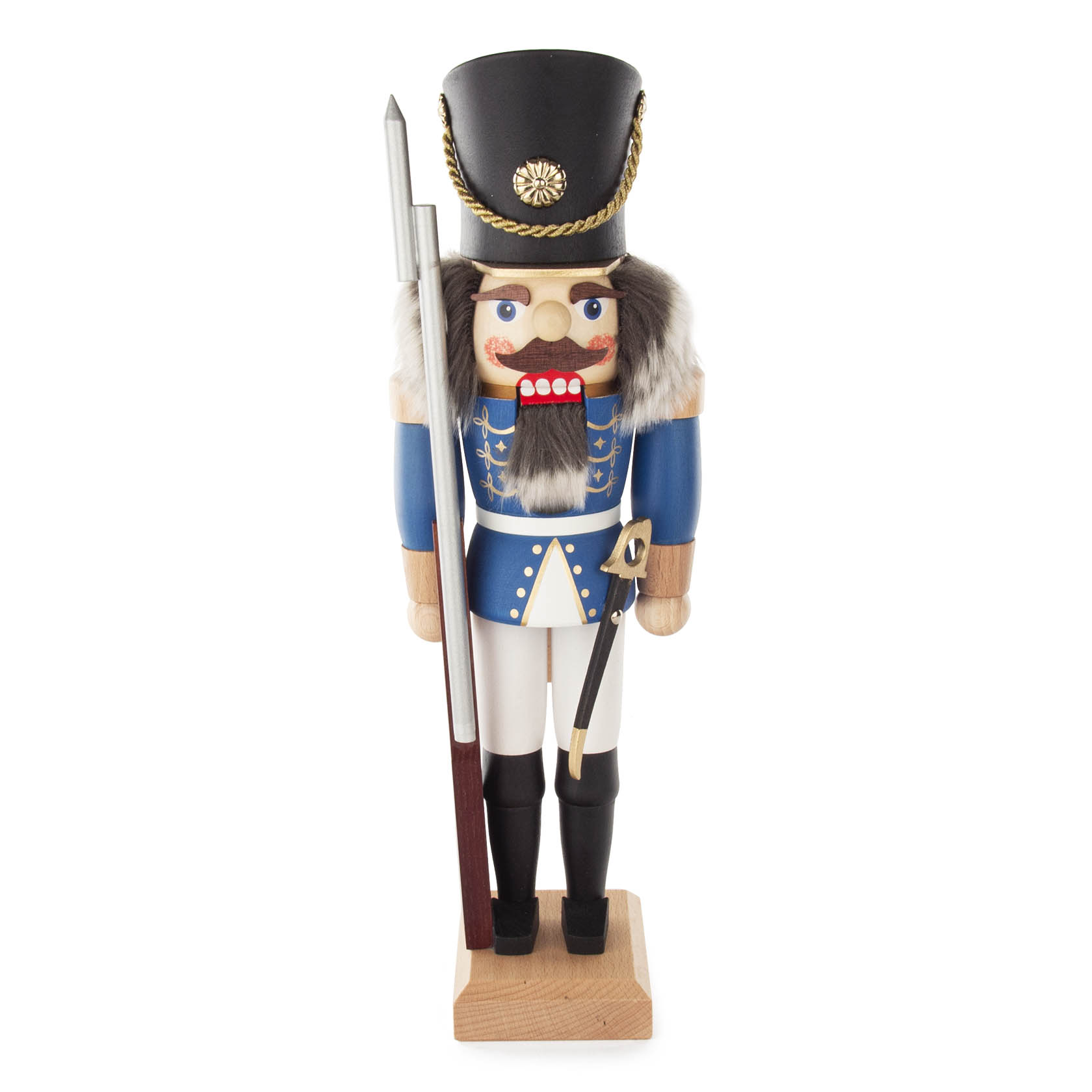 Nussknacker Soldat blau lasiert 38cm im Dregeno Online Shop günstig kaufen