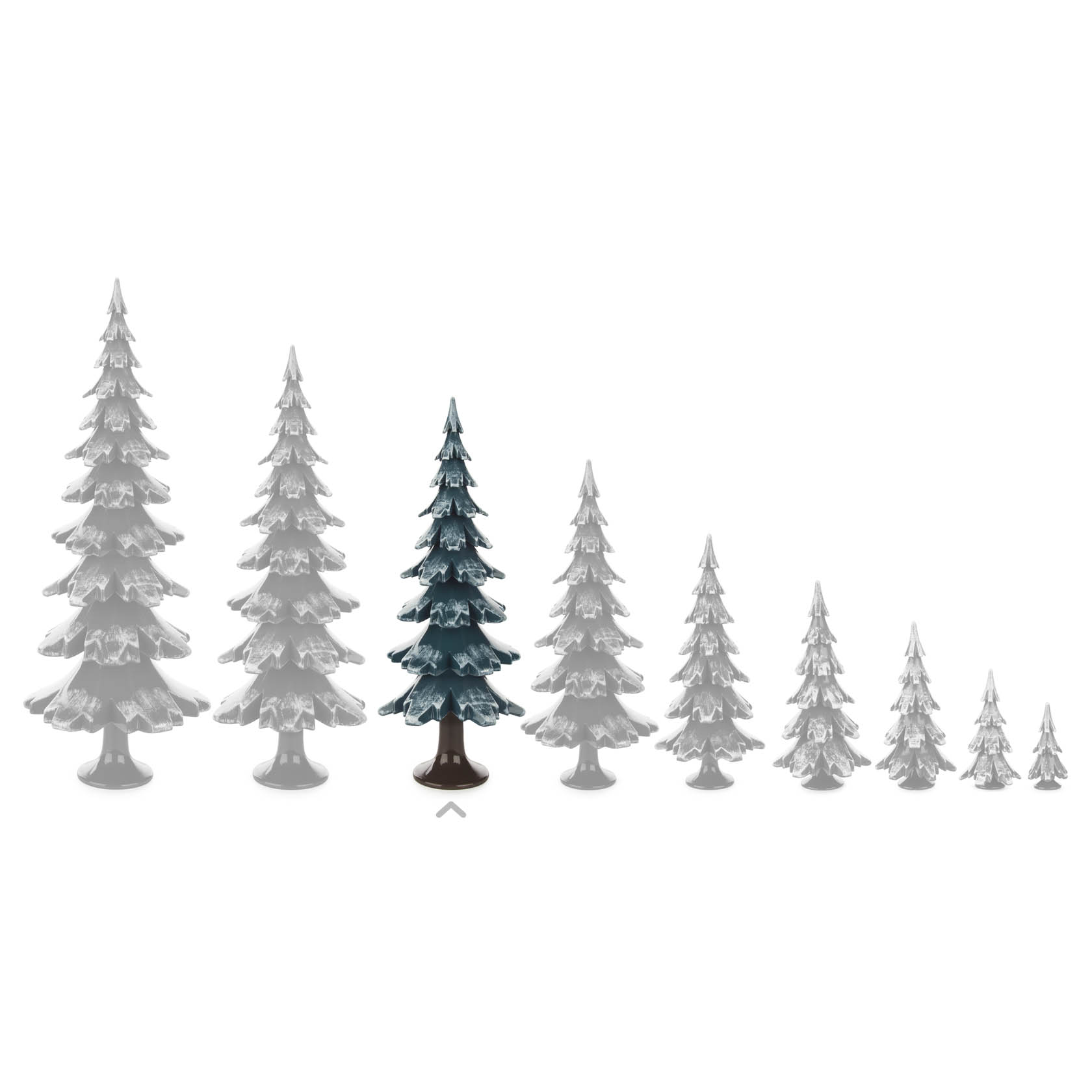 Massivholzbaum grün/weiß 29 cm