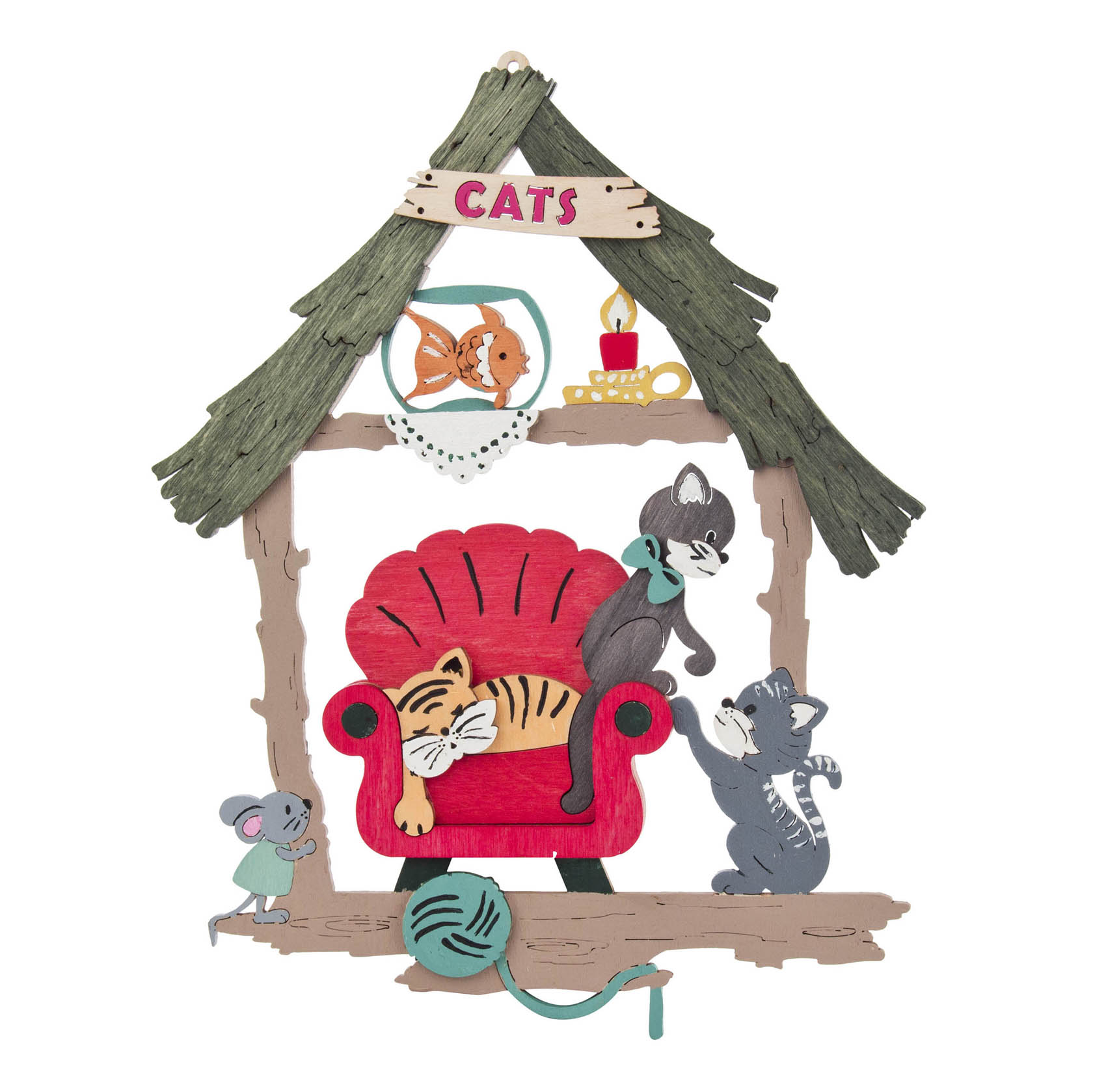 Bastelset Fensterbild Katzen im Sessel im Dregeno Online Shop günstig kaufen