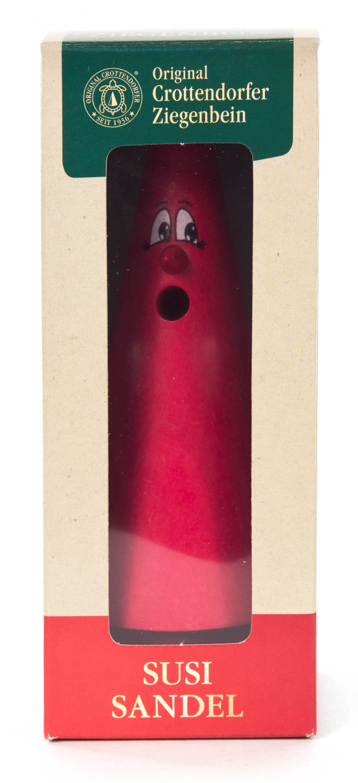 Räucherfigur Ziegenbein, rot "Susi Sandel" 