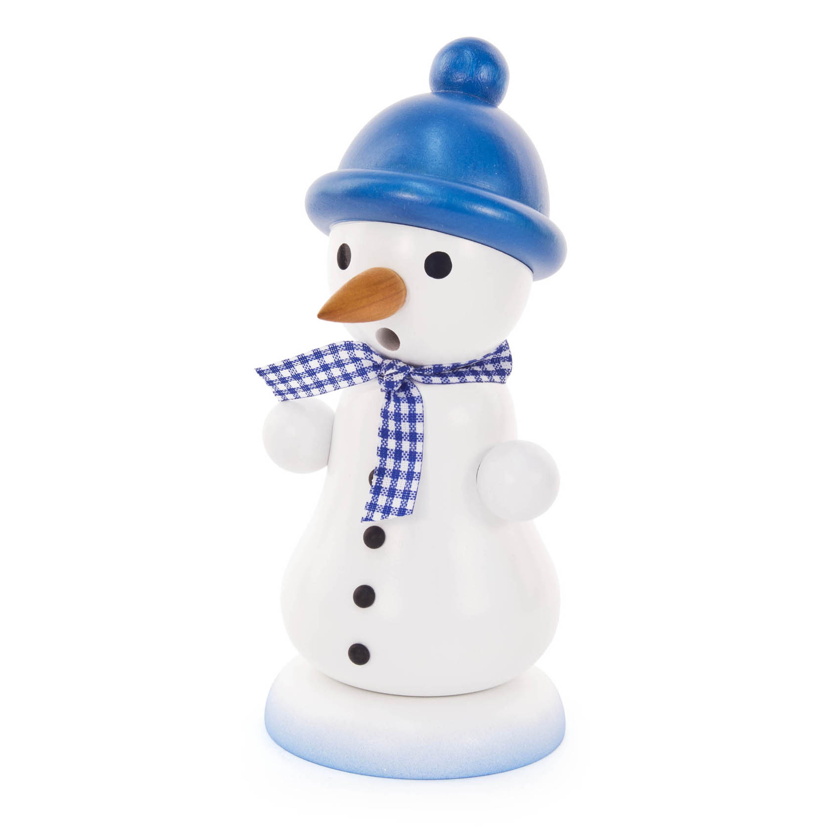 Räuchermann Schneemann mit blauer Bommelmütze im Dregeno Online Shop günstig kaufen