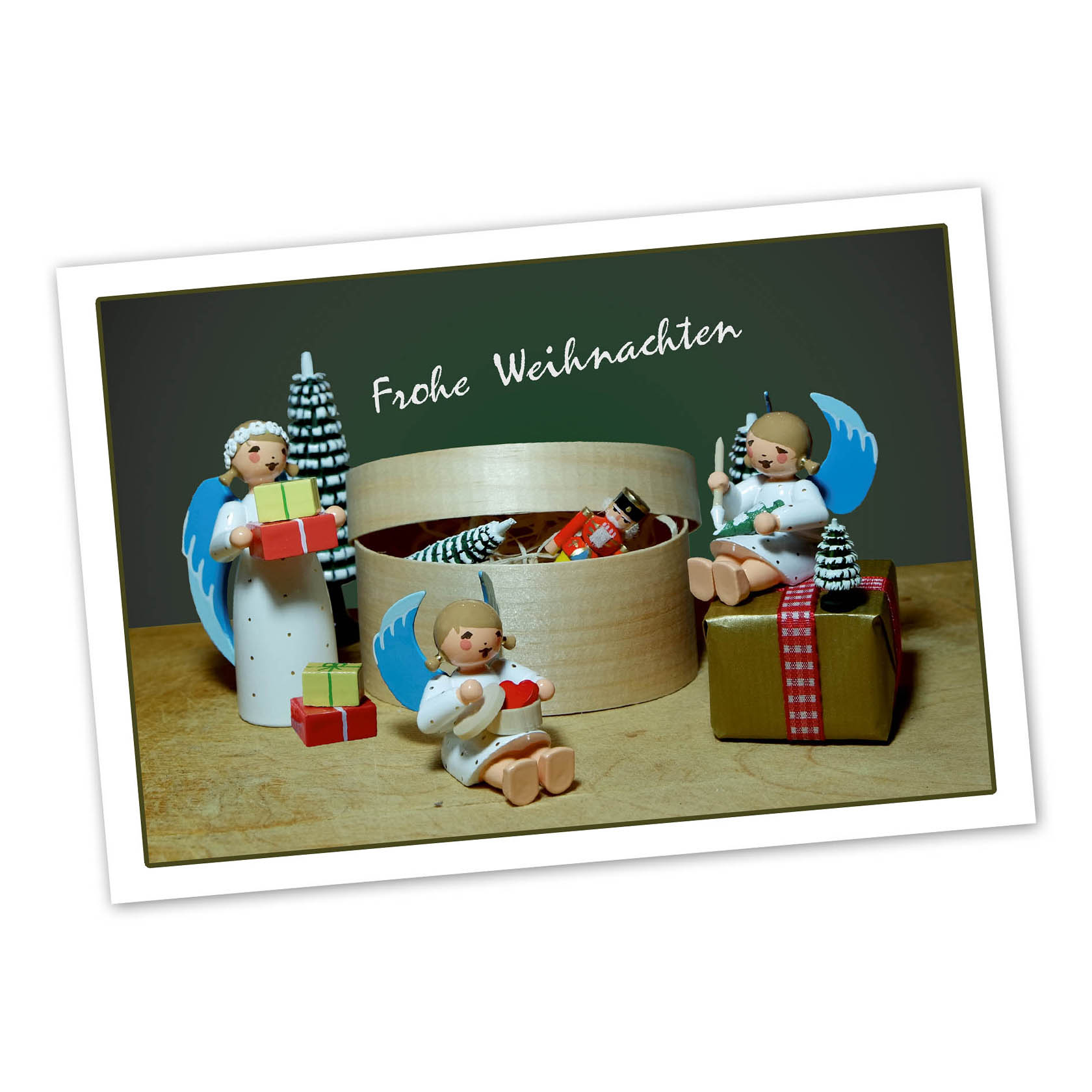 Postkarte Engel "Frohe Weihnachten" im Dregeno Online Shop günstig kaufen