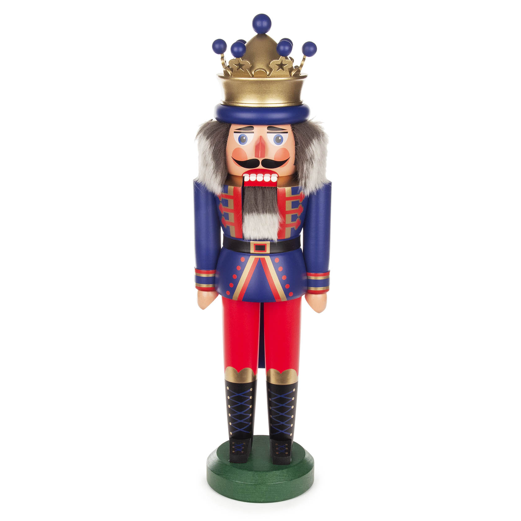 Nussknacker König mit Krone blau/matt 43cm im Dregeno Online Shop günstig kaufen